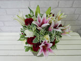 Mix Lily & Rose Glass Vase - VS033