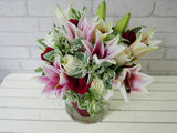 Mix Lily & Rose Glass Vase - VS033