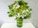 Hydrangeas & Cymbidium Mix Tall Vase - VS031