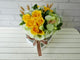 pure seed bk692 yellow roses & eustomas flower box