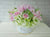 pure seed bk733 1 light pink hydrangea + 10 baby pink roses + 15 green eustomas flower box with a string of pearls