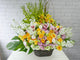 pure seed bk736 matthiolas + roses,  eustomas + cymbidium orchids + dendrobium orchids + lilies flower basket