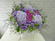 pure seed bk721 hydrangeas + eustomas + roses+ euphorbia leaves+ caspia flowers basket arrangement
