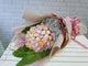 pure seed bq547 50 pink & champagne roses & baby's breath flower bouquet