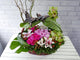 pure seed bk327 20 roses + 5 cymbidiums + 5 lilies flowr basket with 2 butterfly decorations