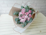 Sweet Heart Pink Rose Hand Bouquet - BQ549