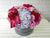 pure seed bk730 pastel purple hydrangeas + red roses + pink eustomas flower box
