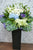 pureseed sy066 + hydrangeas, gerberas, eustomas, orchids, lilies + sympathy stand