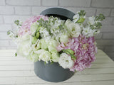 White Rose & Matthiola Flower Box - BK743
