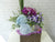 pure seed fr143 + Hydrangeas, Mokara Orchids and Eustomas and Fresh Fruits basket