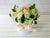 pure seed bk760 5 champagne roses & 10 green eustomas flower box