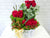 pure seed bk338 tiered red roses & red berries flower basket