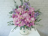 Premium Matthiola & Hydrangea Flower Box - BK763