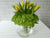 Vivid Yellow Tulip & Hydrangeas Vase - VS052