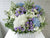 pure seed bk532 hydrangeas + eustomas + matthiolas huge flower basket