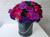 Obsidian Rose & Phalaenopsis Flower Box - BK766