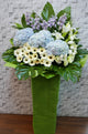 pureseed sy102 + Hydrangeas, Gerberas, Lilies, Matthiolas and Eustomas + sympathy stand