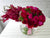 Crimson Rose & Orchid Glass Vase - VS013