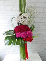 Elegant Rose & Hydrangeas Mix Tall Vase - VS021
